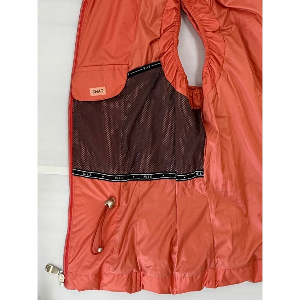 NILS Sz 10 Apricot Orange Down Puffer Vest Slim Fit Warm Outdoor Ski Snow - Picture 6 of 9